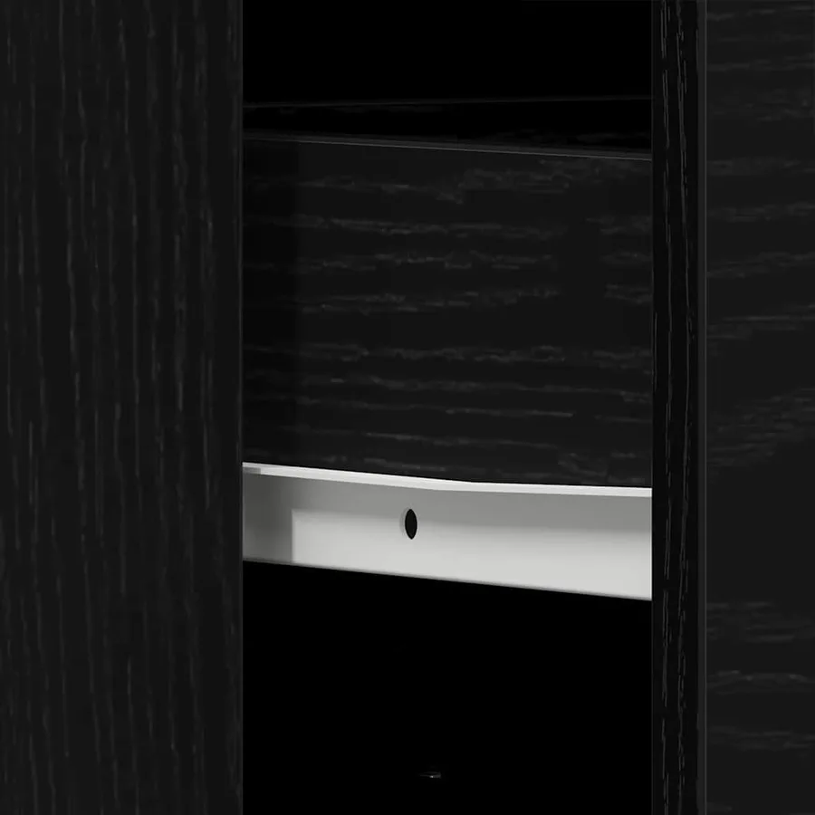Meuble de Lavabo de Salle de Bain Chêne noir 80 x 33 x 60 cm - 13