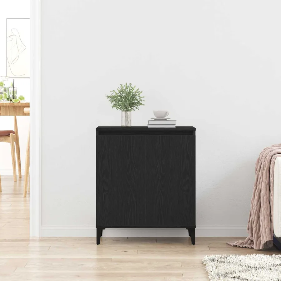 Buffet Chêne noir 60 x 35 x 70 cm Bois d'ingénierie - 4