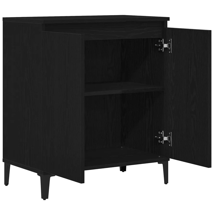 Buffet Chêne noir 60 x 35 x 70 cm Bois d'ingénierie - 5