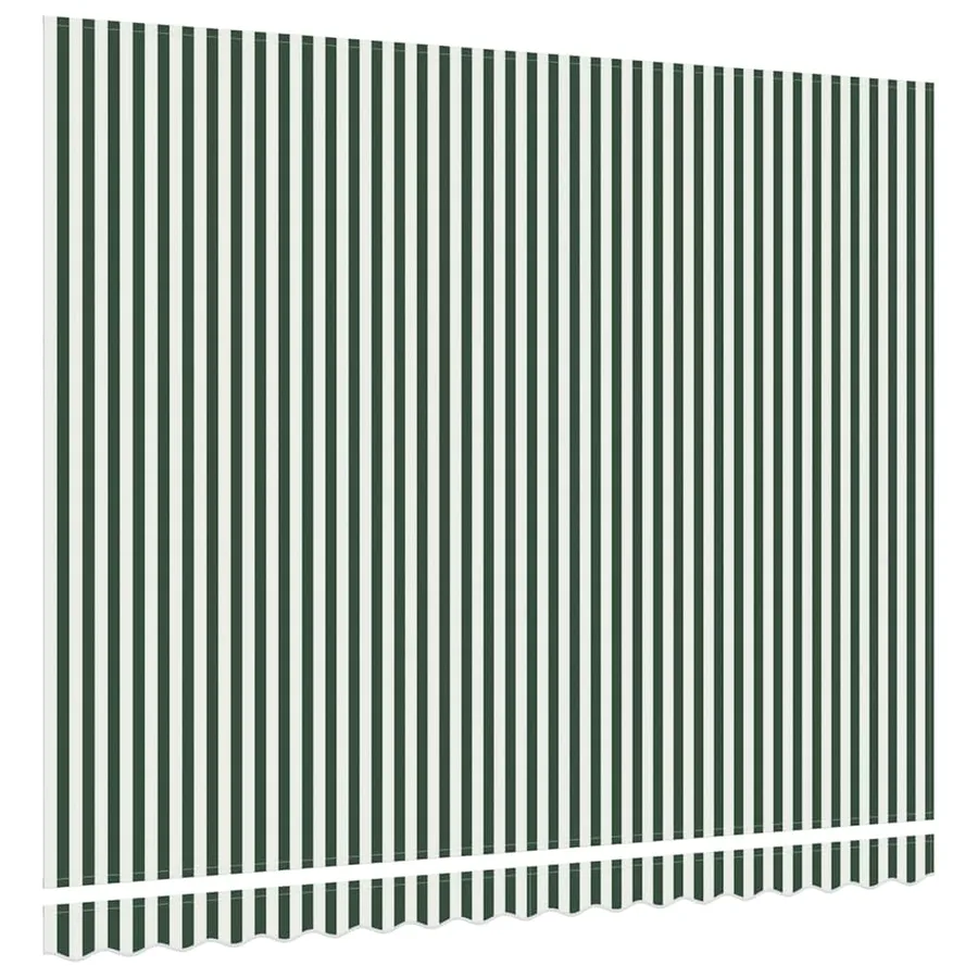 Toile de rechange pour auvent Vert et blanc 4 × 3,5 m Polyester - 4