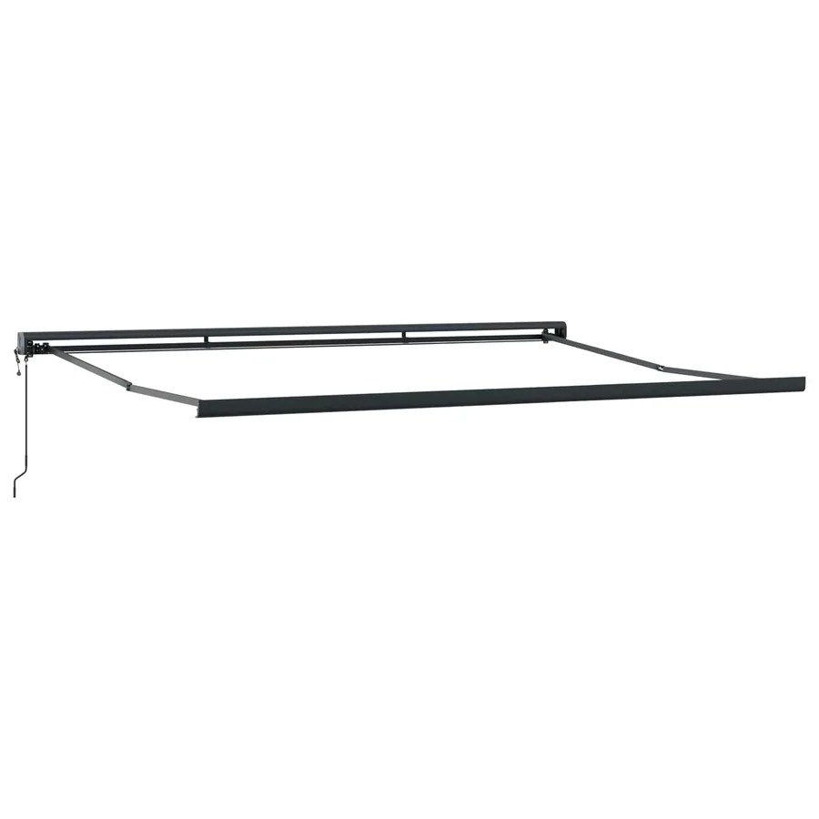 Auvent rétractable Vert et blanc 400 × 350 cm - 5