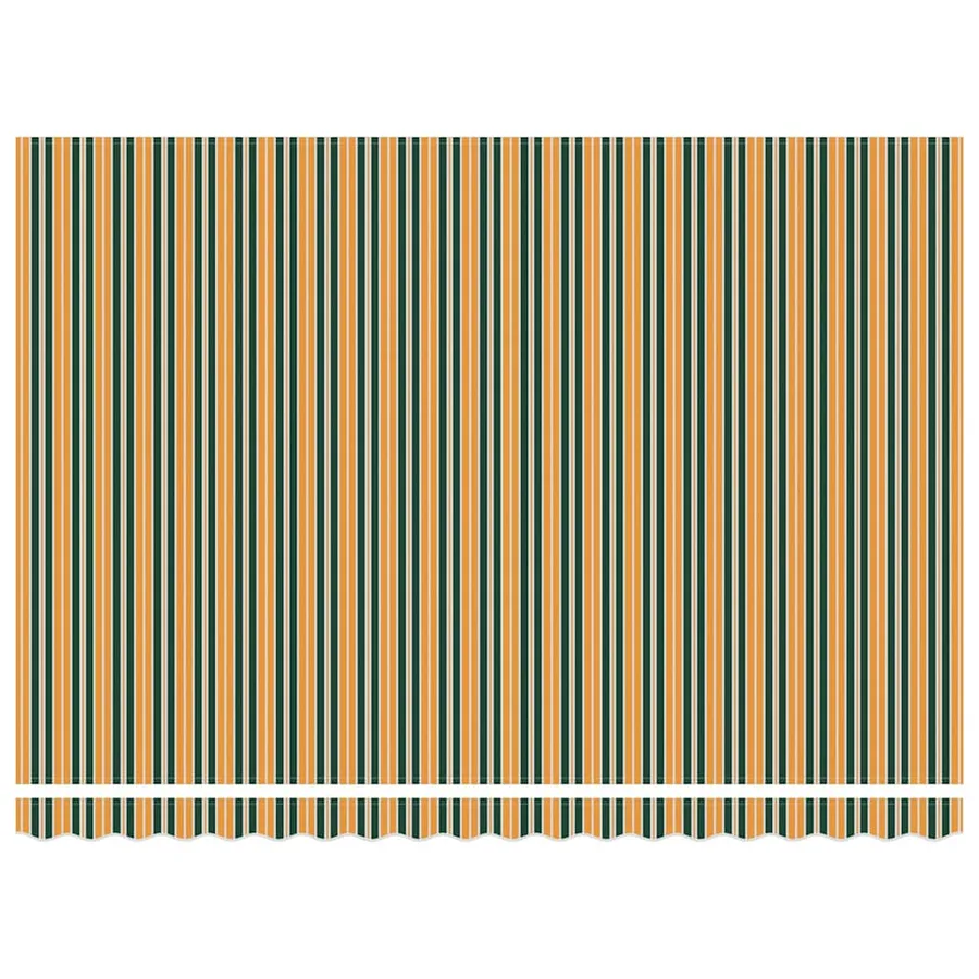 Auvent rétractable Vert et jaune 450 × 350 cm - 7
