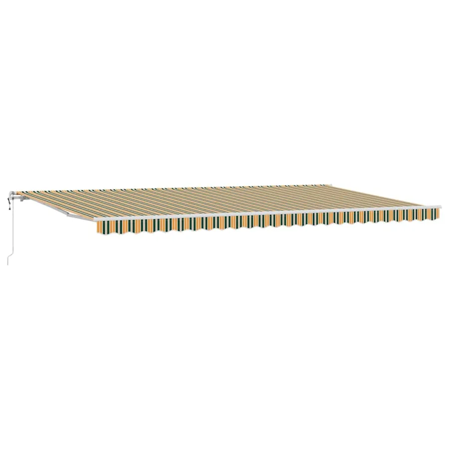 Auvent rétractable Vert et jaune 600 × 350 cm - 2