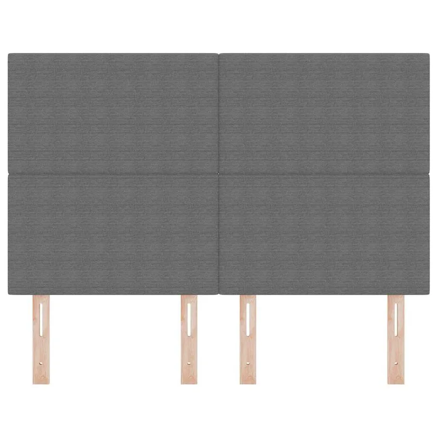 Tête de lit LED Gris clair 144 cm Tissu en velours côtelé - 5