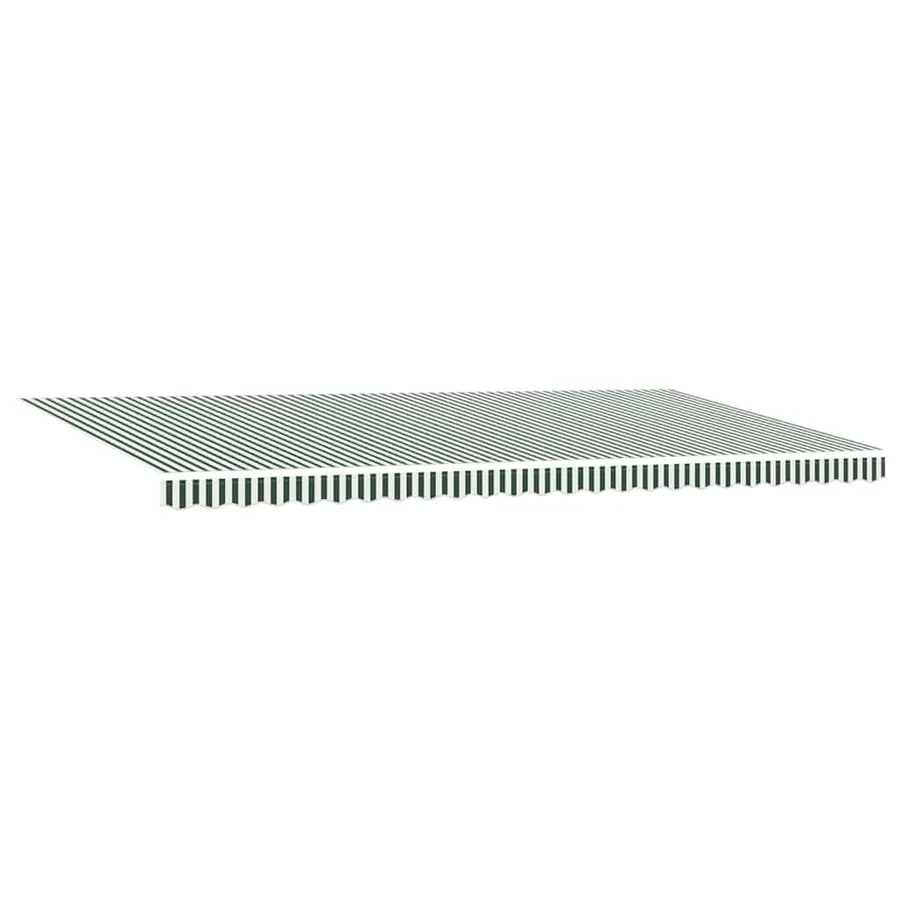 Auvent rétractable Vert et blanc 600 × 300 cm - 5