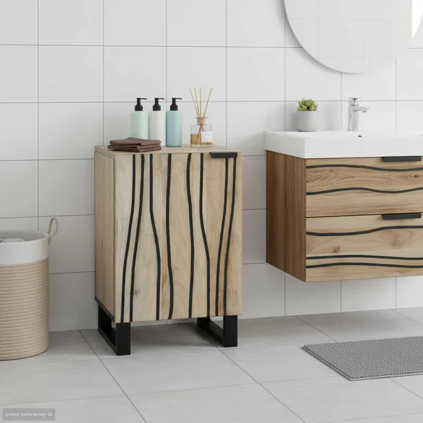 Meuble de Lavabo de Salle de Bain Blanc 38 x 33,5 x 58 cm
