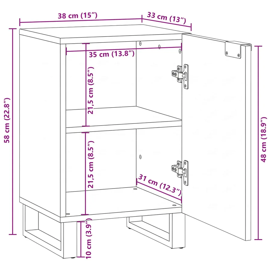 Meuble de Lavabo de Salle de Bain Blanc 38 x 33,5 x 58 cm - 12