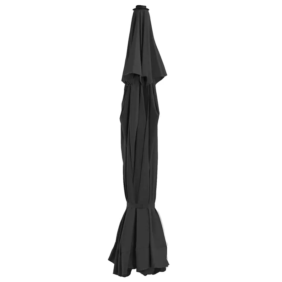 Tissu de remplacement pour parasol d'extérieur Noir 515 cm