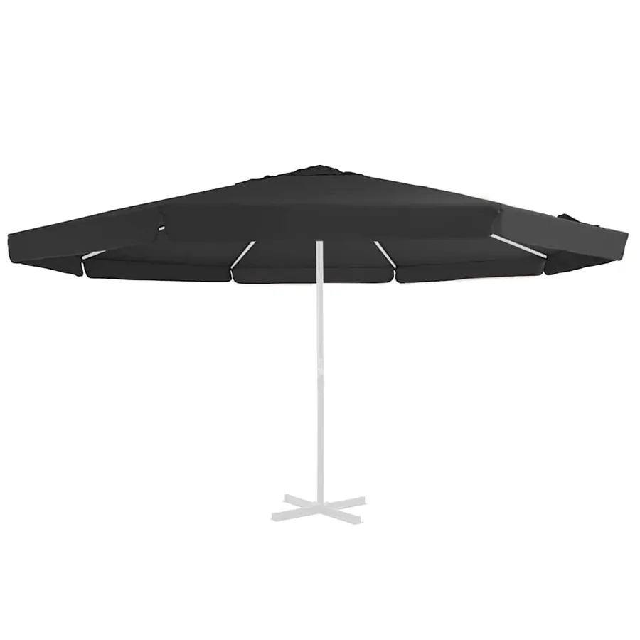 Tissu de remplacement pour parasol d'extérieur Noir 515 cm - 2