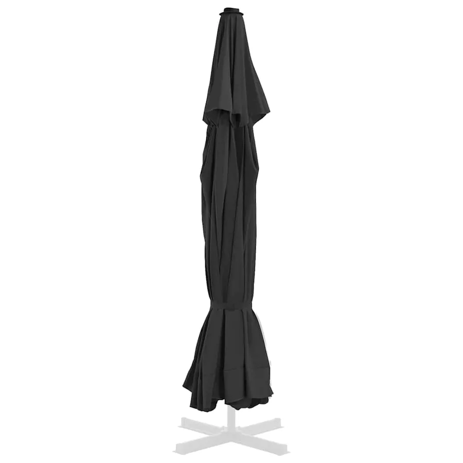 Tissu de remplacement pour parasol d'extérieur Noir 515 cm - 4