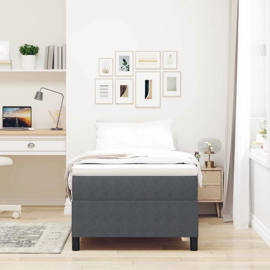 Cadre de lit plateforme Gris foncé 80 x 200 cm - 3