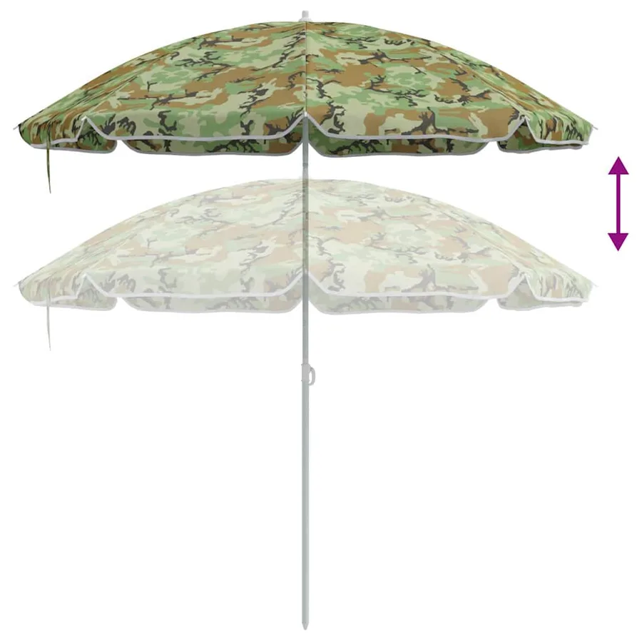 Parasol de jardin 263 x 263 x 272 cm polyester 170T Camouflage - 6