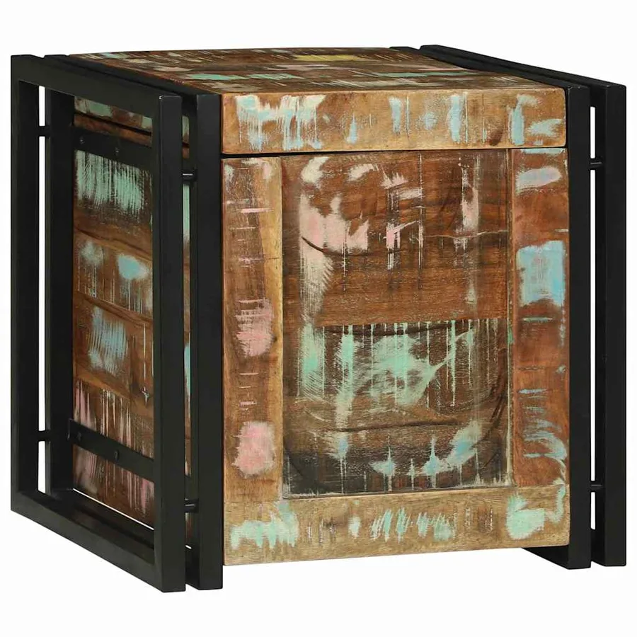 Boîte de rangement 40 x 40 x 40 cm Bois d'Acacia Massif - 4