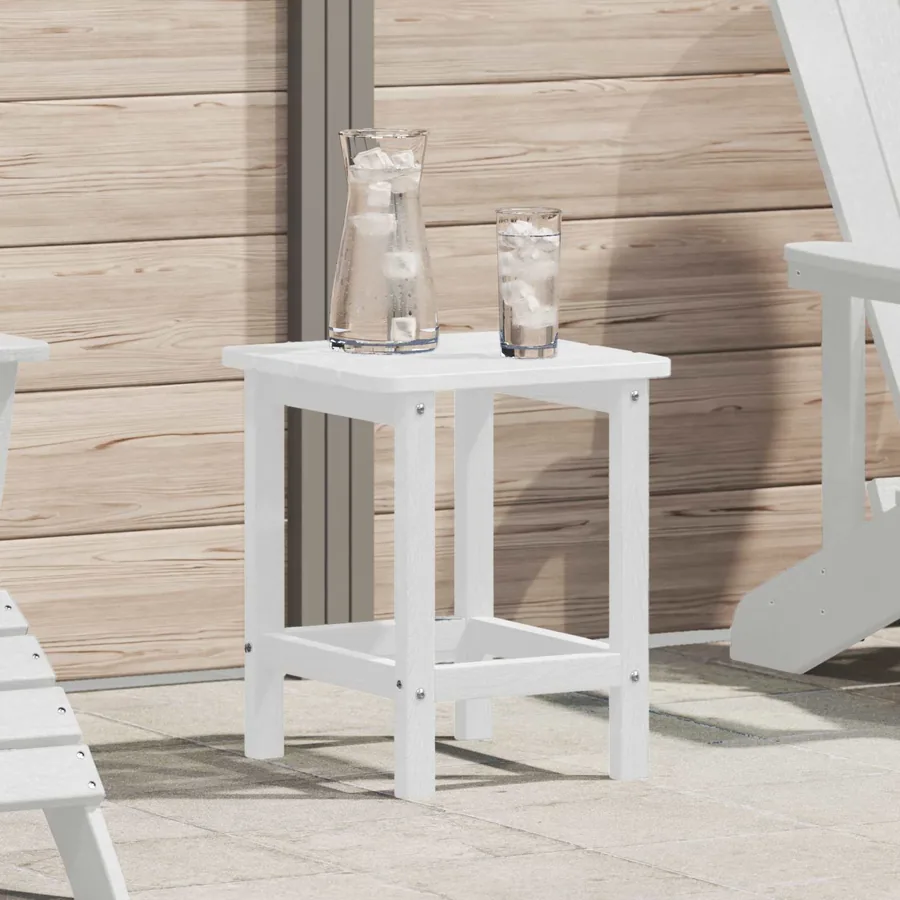 Table d'appoint Blanc 38 x 38 x 46 cm Polyéthylène