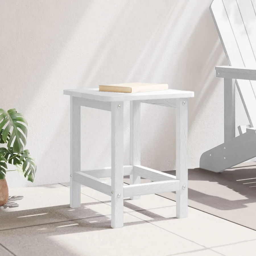 Table d'appoint Blanc 38 x 38 x 46 cm Polyéthylène - 4