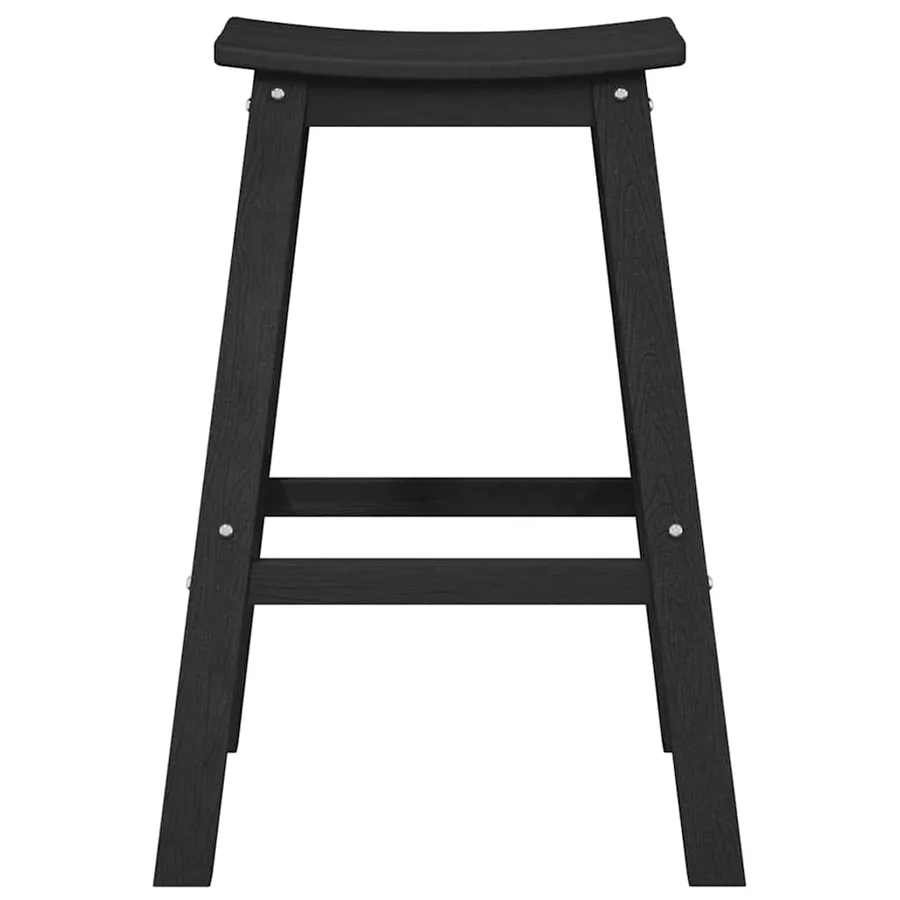 Ensemble de bar de jardin 4 pcs Noir HDPE - 5