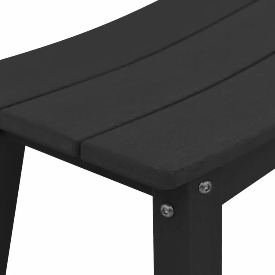 Ensemble de bar de jardin 4 pcs Noir HDPE - 7