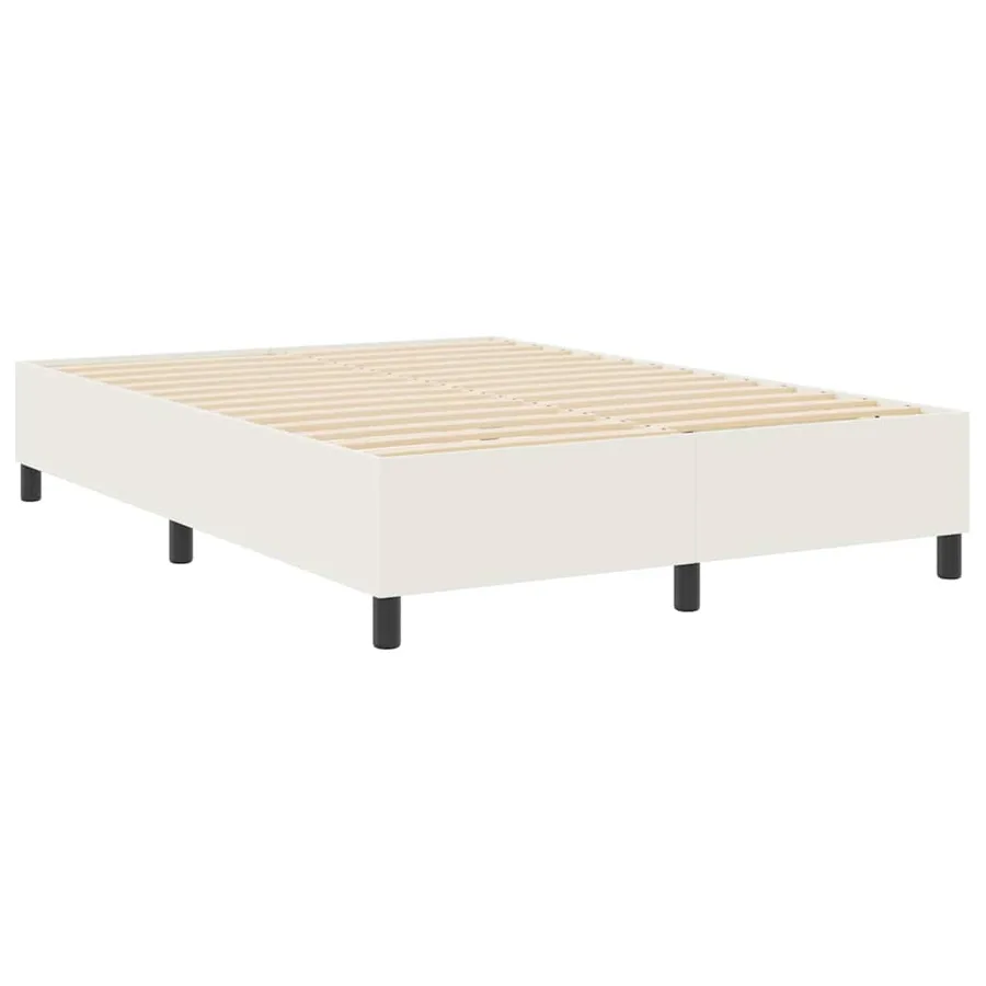 Cadre de lit plateforme Crème 140 x 190 cm - 2