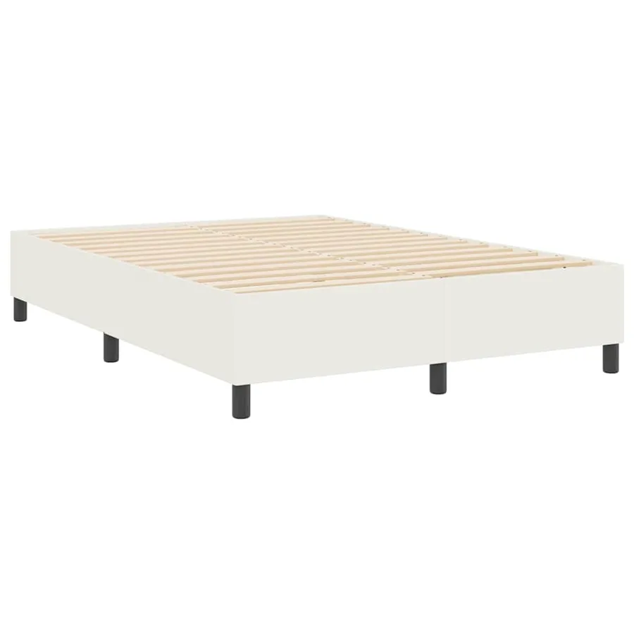 Cadre de lit plateforme Crème 140 x 190 cm - 7