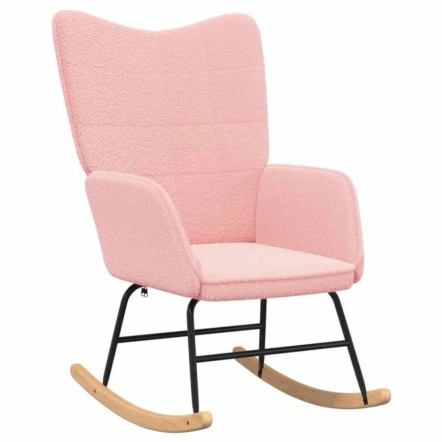 Chaise à bascule Rose Tissu Sherpa - 2