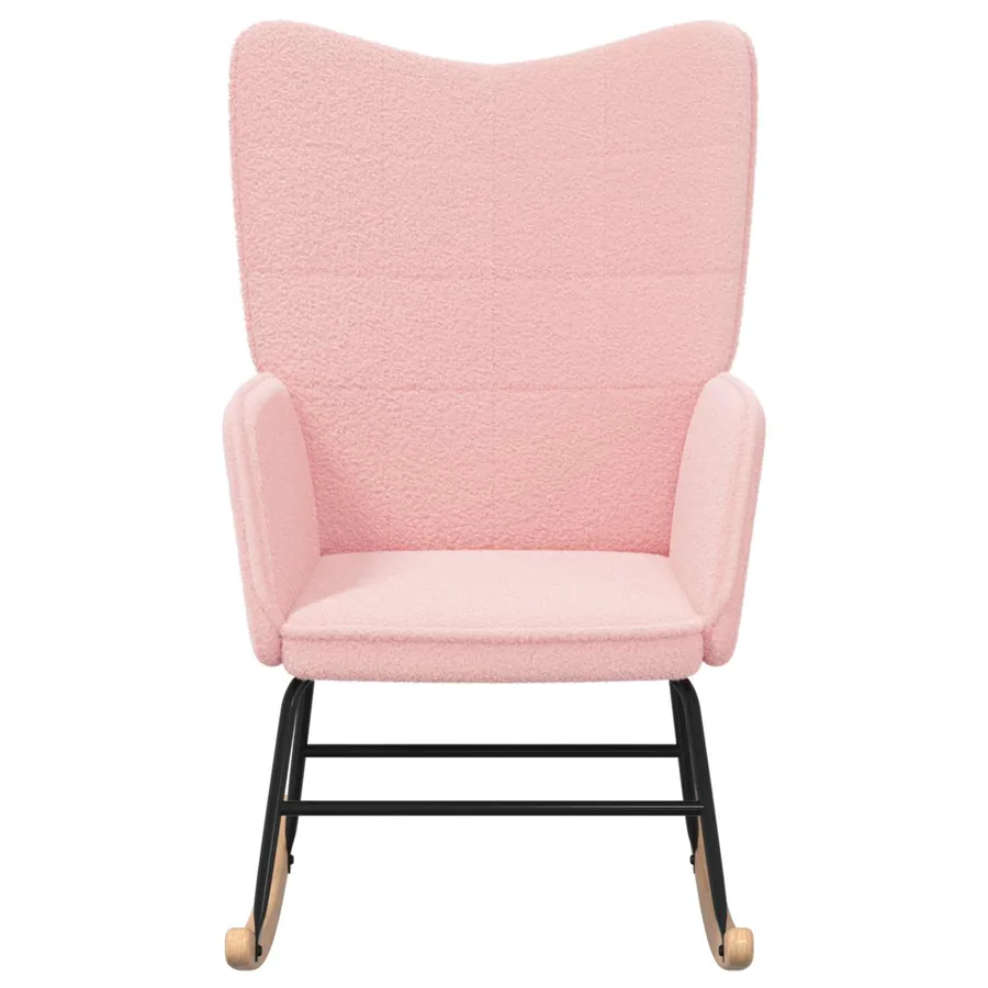 Chaise à bascule Rose Tissu Sherpa - 3