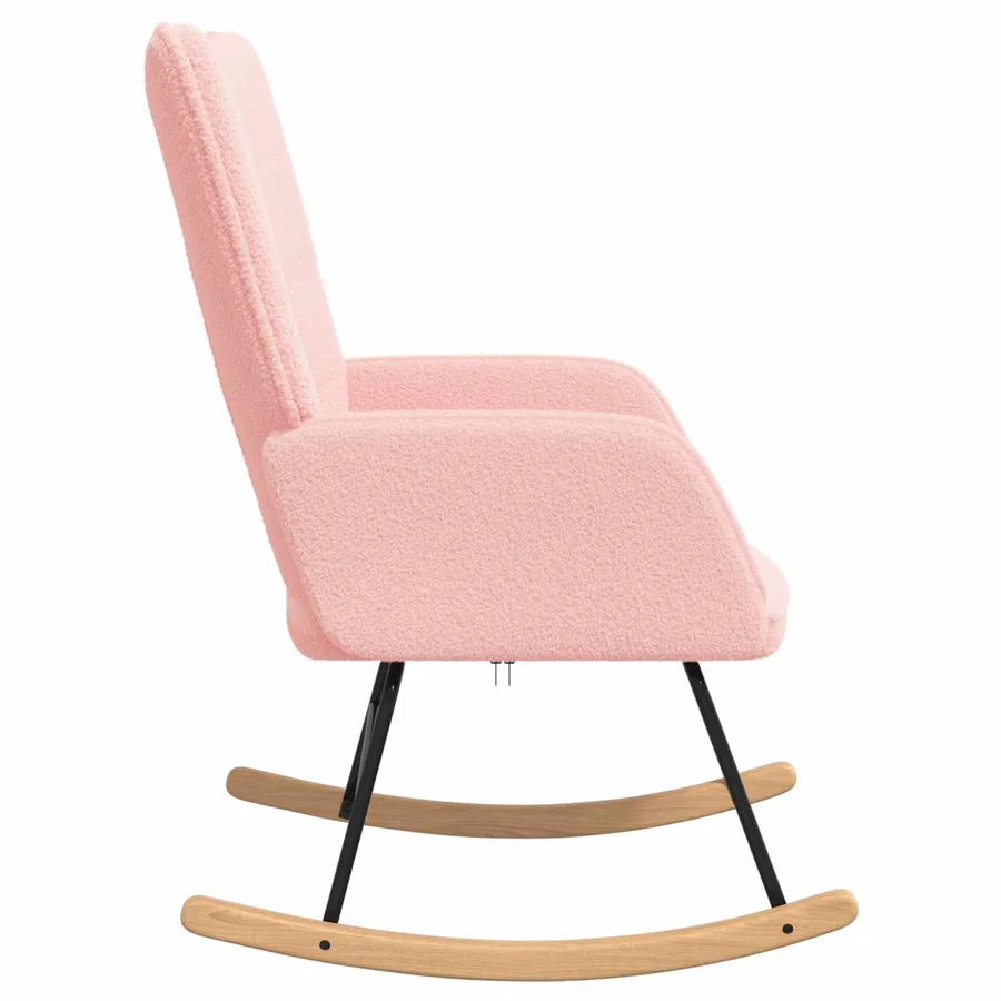 Chaise à bascule Rose Tissu Sherpa - 4