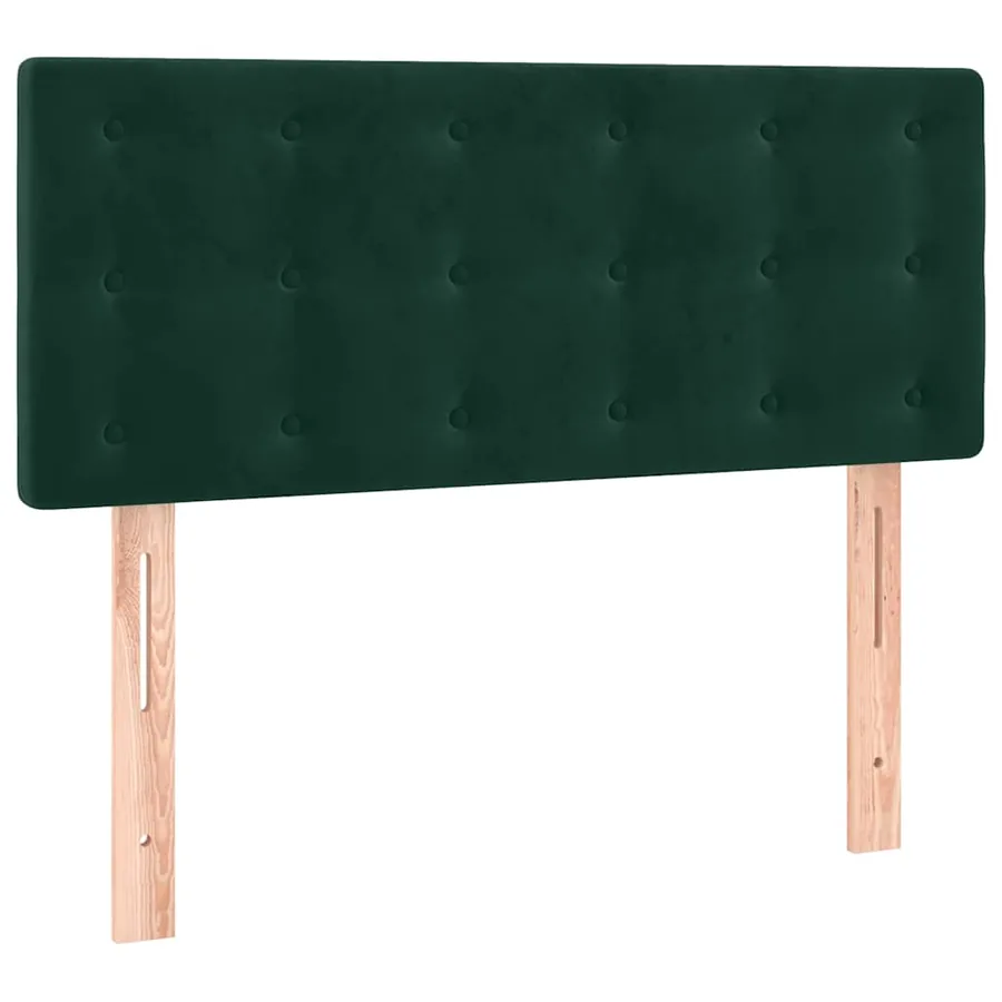 Sommier à lattes de lit avec matelas et LED Vert foncé 80x200cm - 7