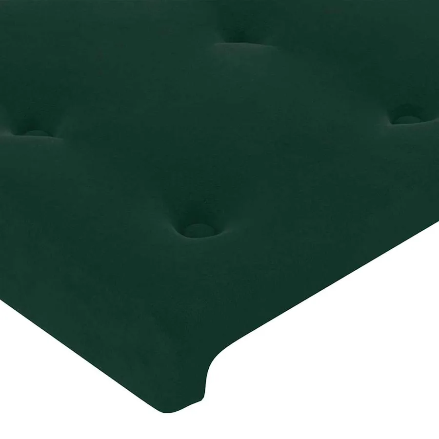 Sommier à lattes de lit avec matelas et LED Vert foncé 80x200cm - 8