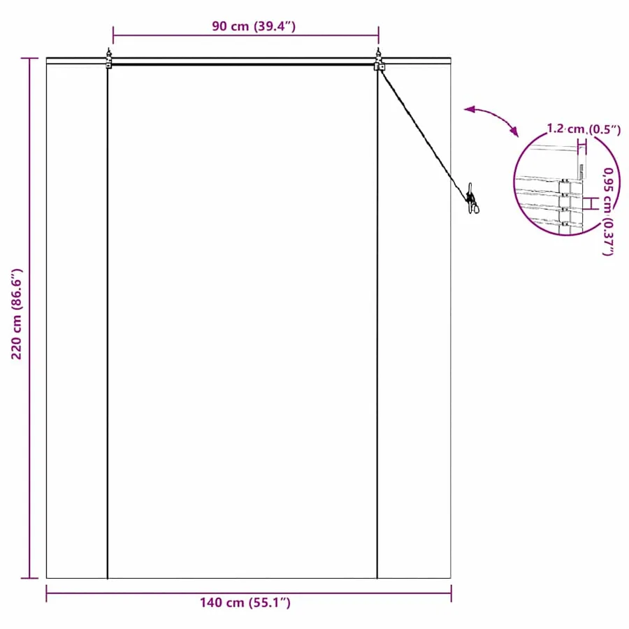 Store enrouleur Marron 140 x 220 cm Bambou - 15
