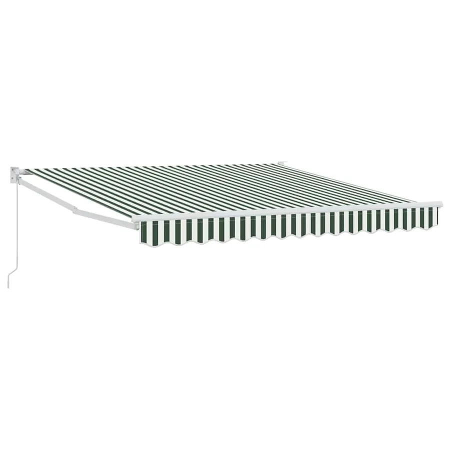 Auvent rétractable Vert et blanc 350 x 250 cm - 2
