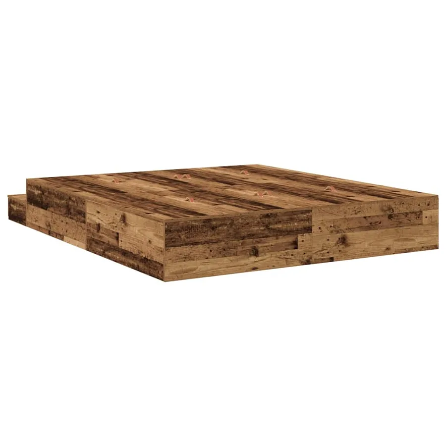 Cadre de lit avec rangement avec tiroir Bois Ancien 180 cm - 9