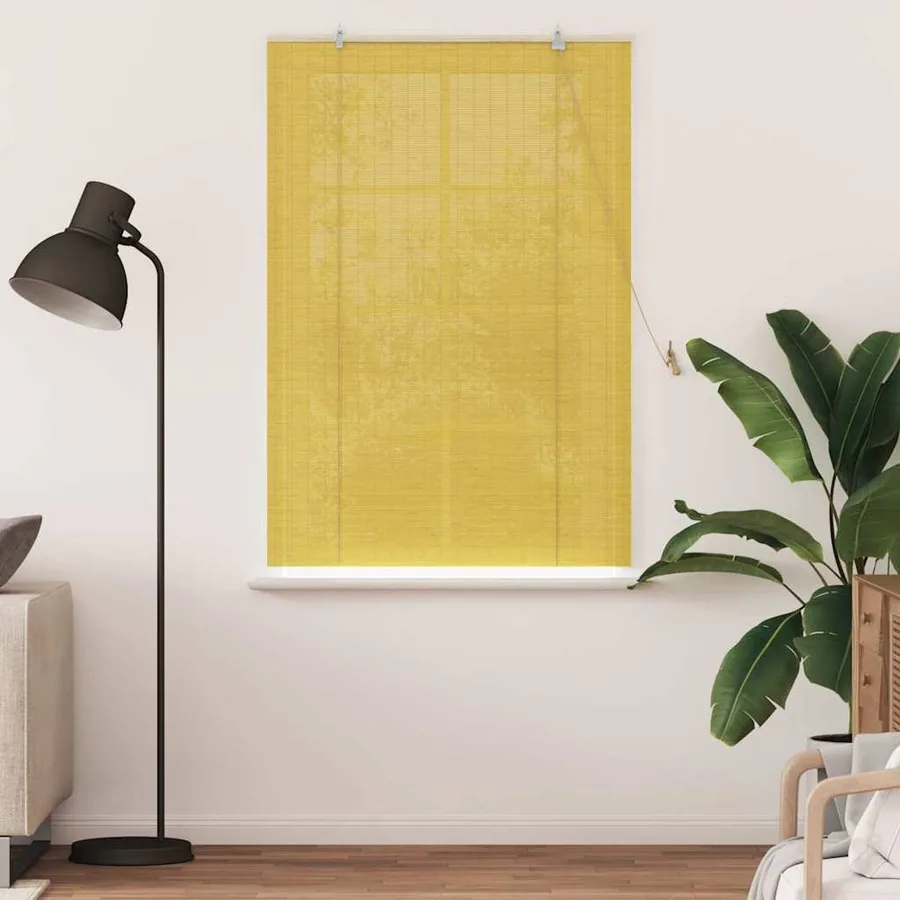 Store enrouleur Jaune 110 x 160 cm Bambou - 3