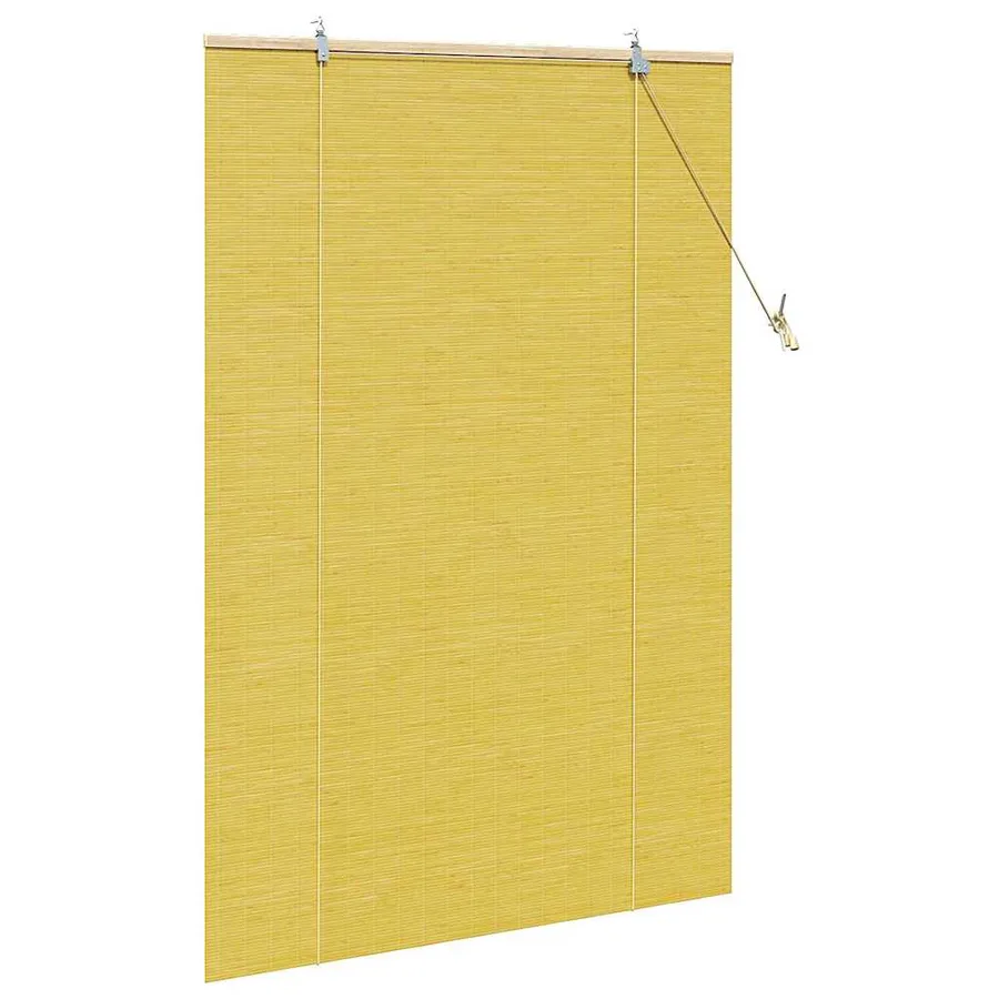 Store enrouleur Jaune 110 x 160 cm Bambou - 4