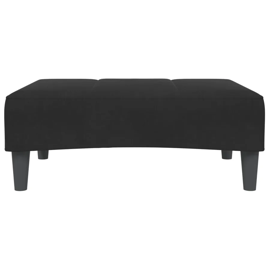 Repose-pied noir 77x55x31 cm velours - 4