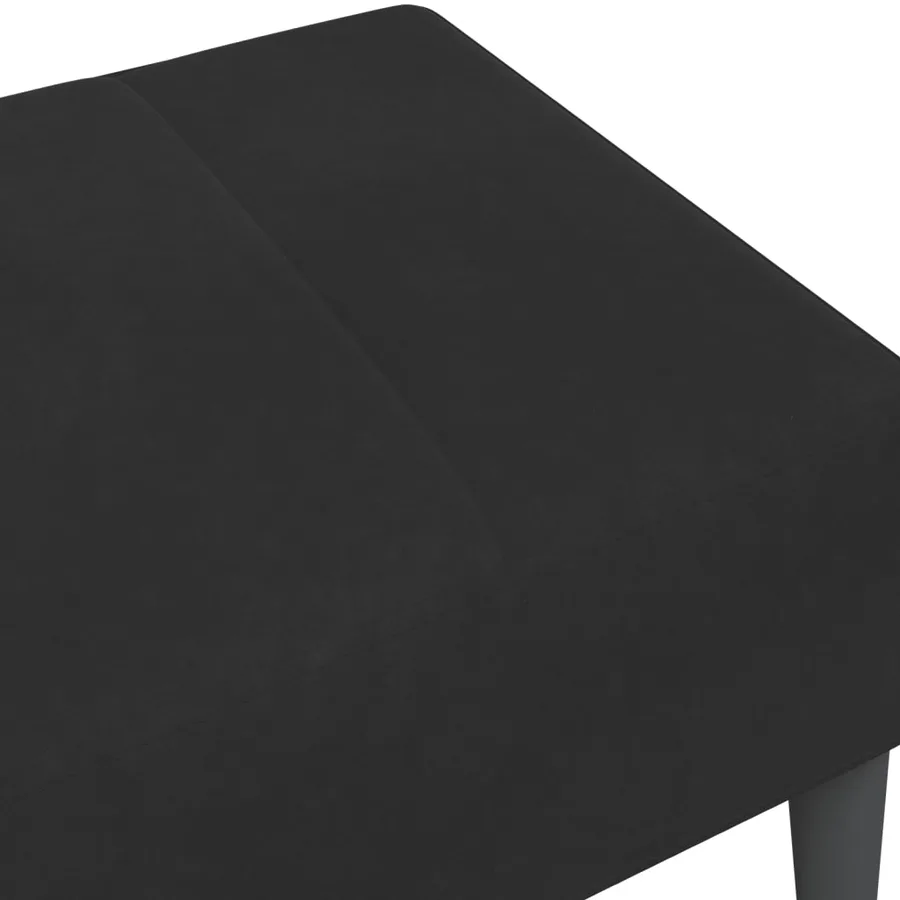 Repose-pied noir 77x55x31 cm velours - 6