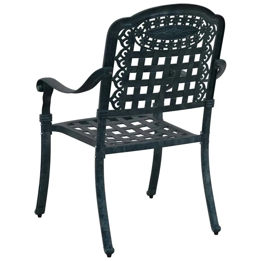 Chaise de jardin 2 pcs Vert 55 x 56,5 x 91cm Aluminium - 6