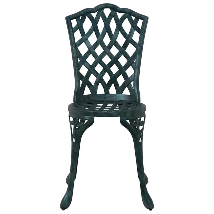 Ensemble de salle à manger pour jardin 5 pcs Vert Aluminium - 9