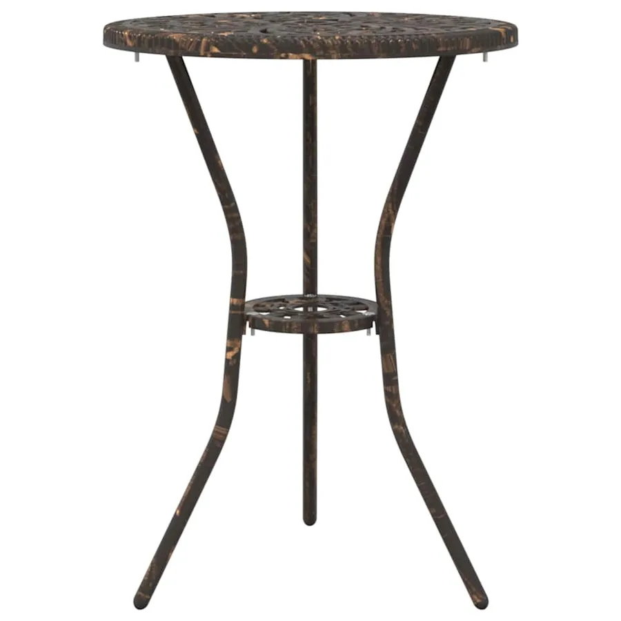 Ensemble bistro de jardin 3 pcs Bronze Aluminium - 5
