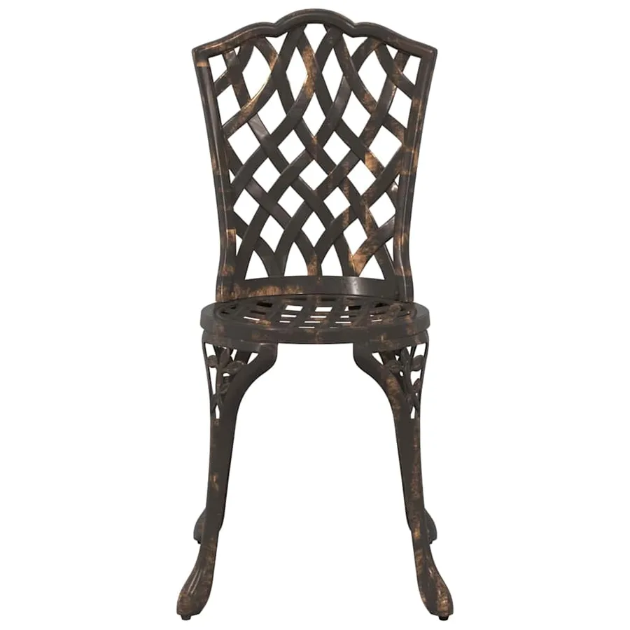 Ensemble bistro de jardin 3 pcs Bronze Aluminium - 7