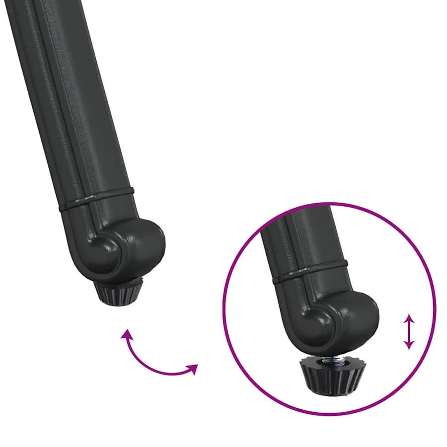 Ensemble de salle à manger pour jardin 7 pcs Noir Aluminium - 12