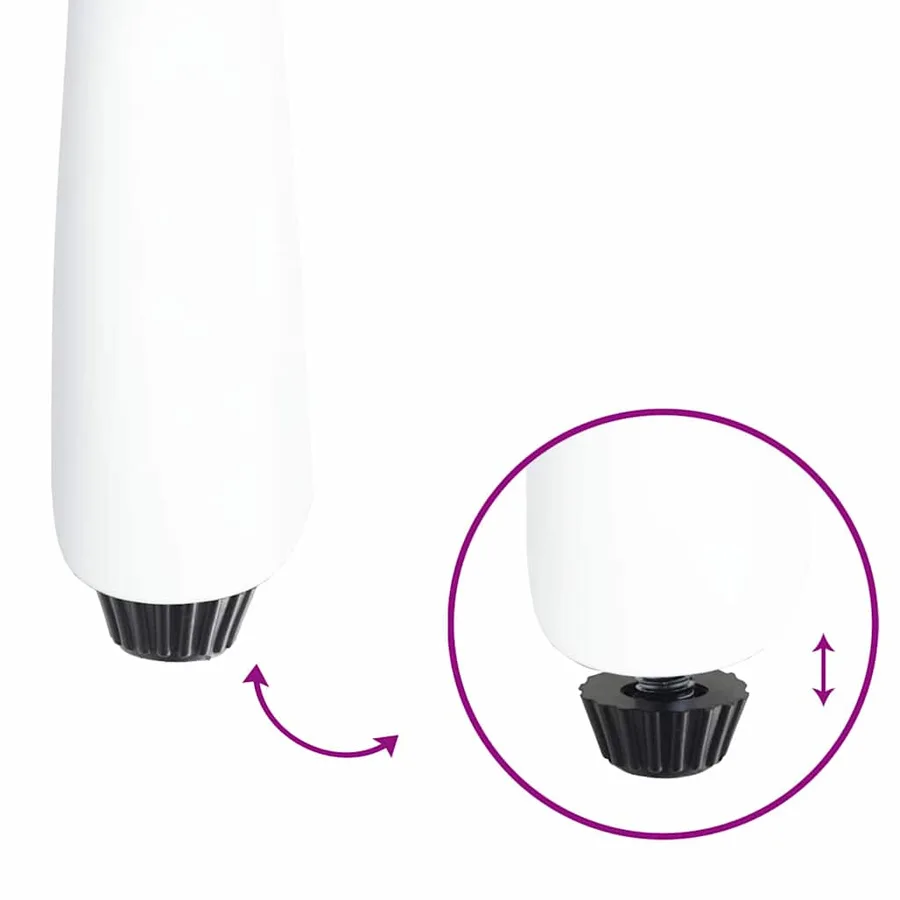 Ensemble de salle à manger pour jardin 7 pcs Blanc Aluminium - 12