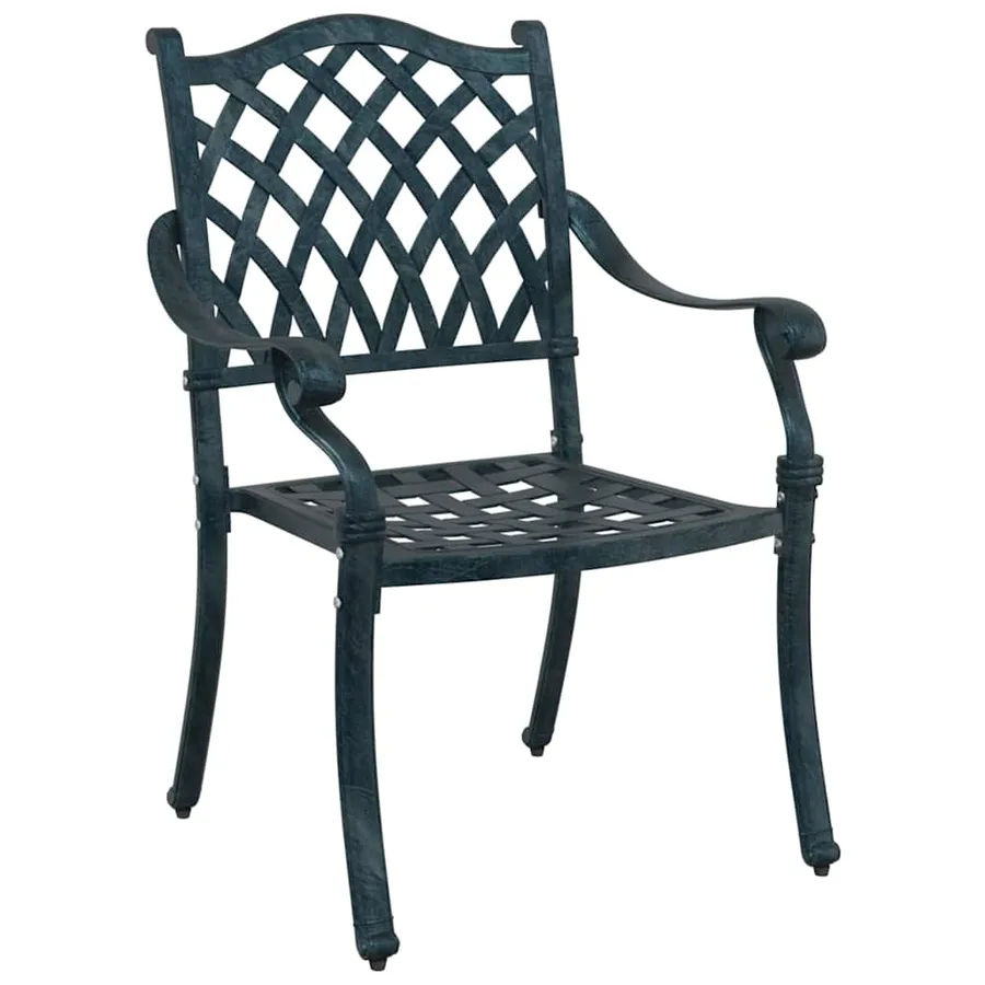 Ensemble de tables de jardin 5 pcs Vert Aluminium coulé - 5