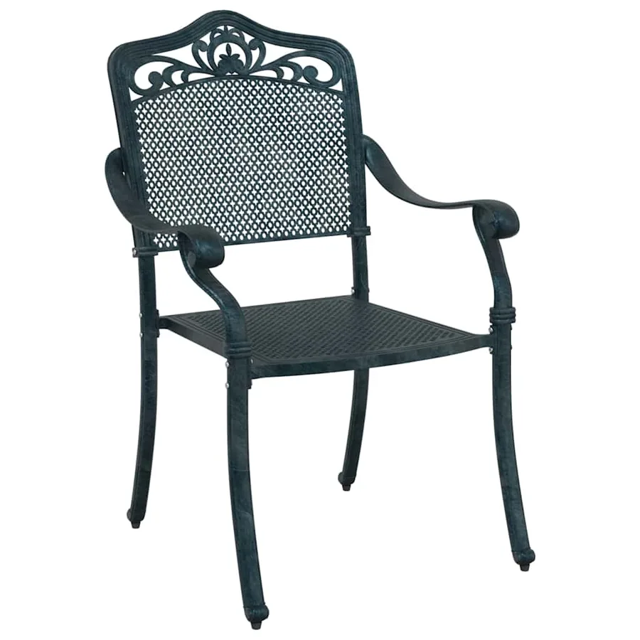 Ensemble de tables de jardin 5 pcs Vert Aluminium coulé - 5