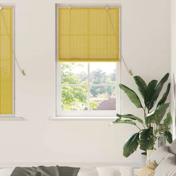 Store enrouleur Jaune 90 x 160 cm Bambou