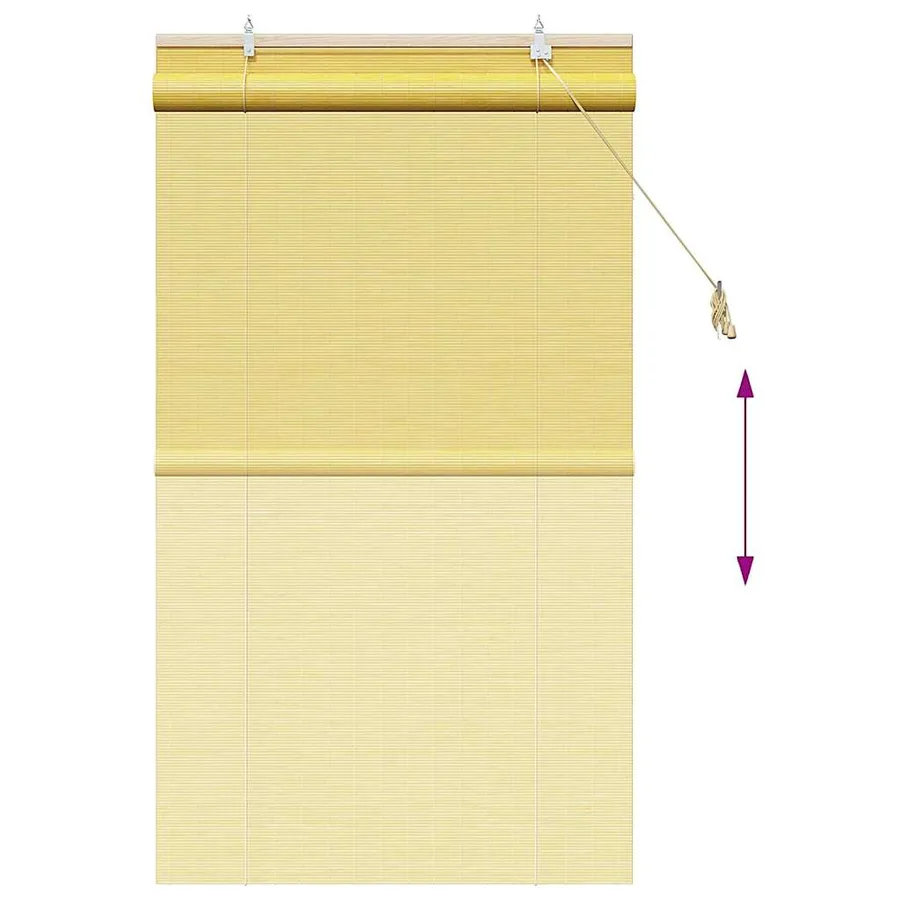 Store enrouleur Jaune 90 x 160 cm Bambou - 13