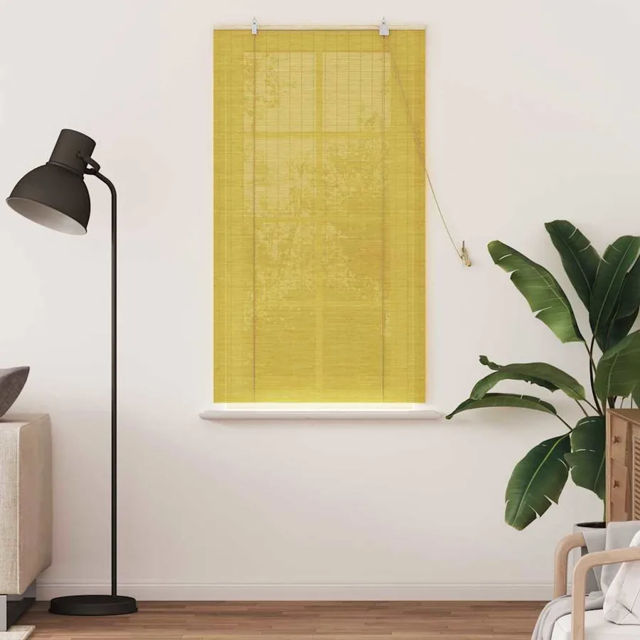 Store enrouleur Jaune 90 x 160 cm Bambou - 3