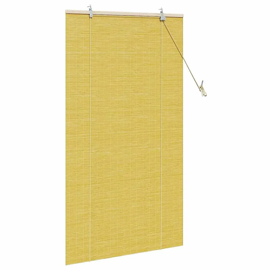 Store enrouleur Jaune 90 x 160 cm Bambou - 4