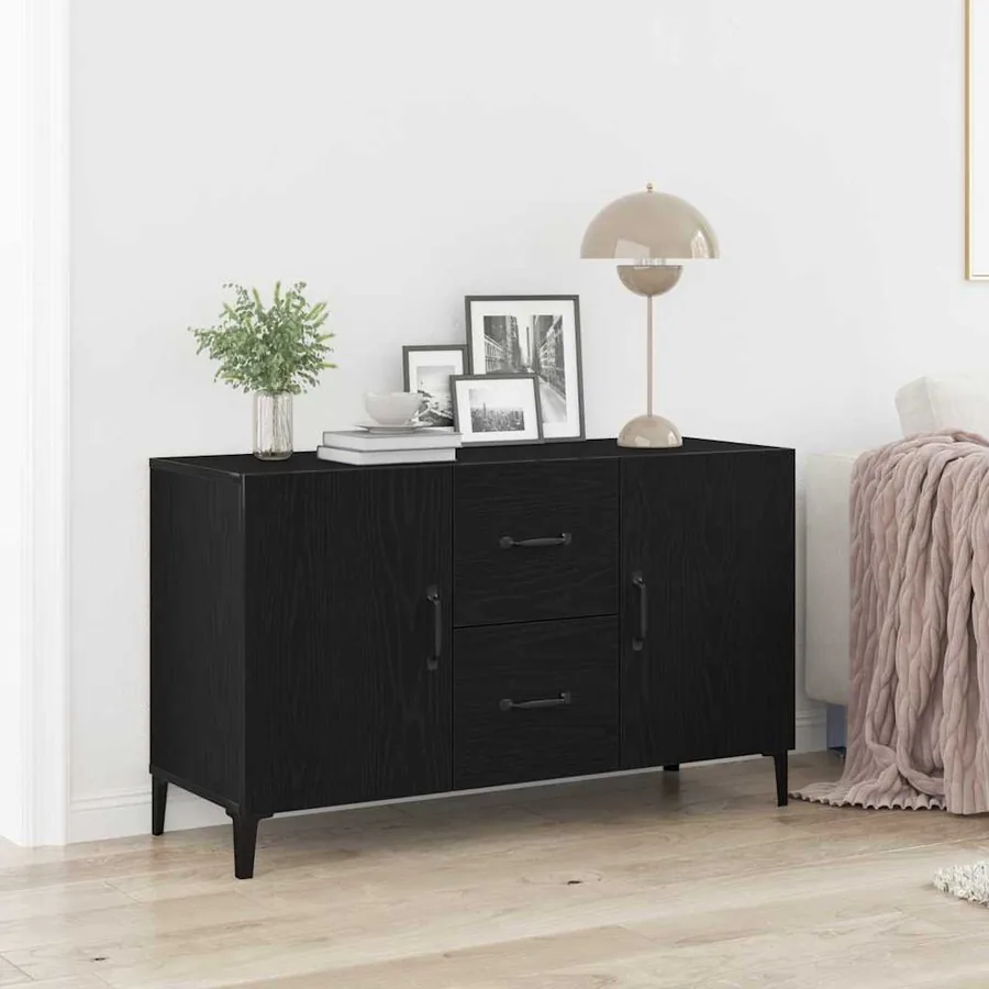Buffet Chêne noir 100 x 36 x 60 cm Bois d'ingénierie