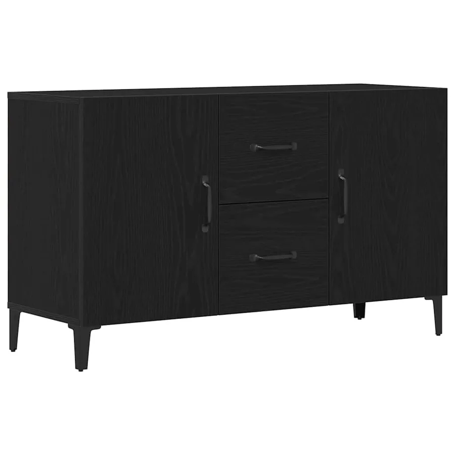 Buffet Chêne noir 100 x 36 x 60 cm Bois d'ingénierie - 2