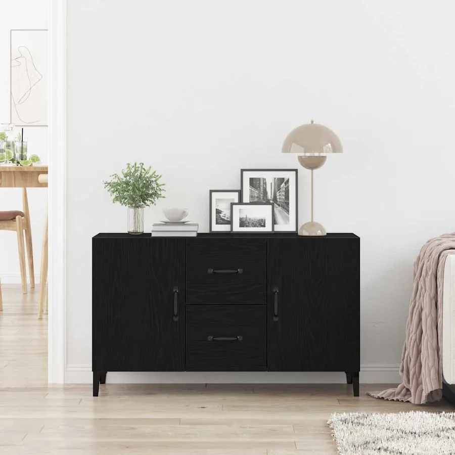 Buffet Chêne noir 100 x 36 x 60 cm Bois d'ingénierie - 4